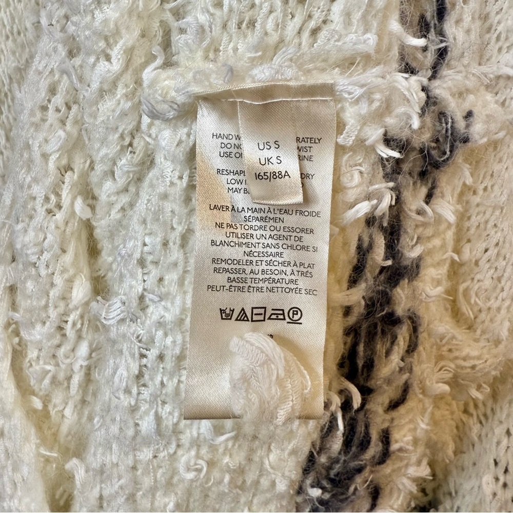 Anthropologie Pilcro Alpaca Blend Women’s Oversized Ivory Sweater Sz Small - Picture 10 of 16